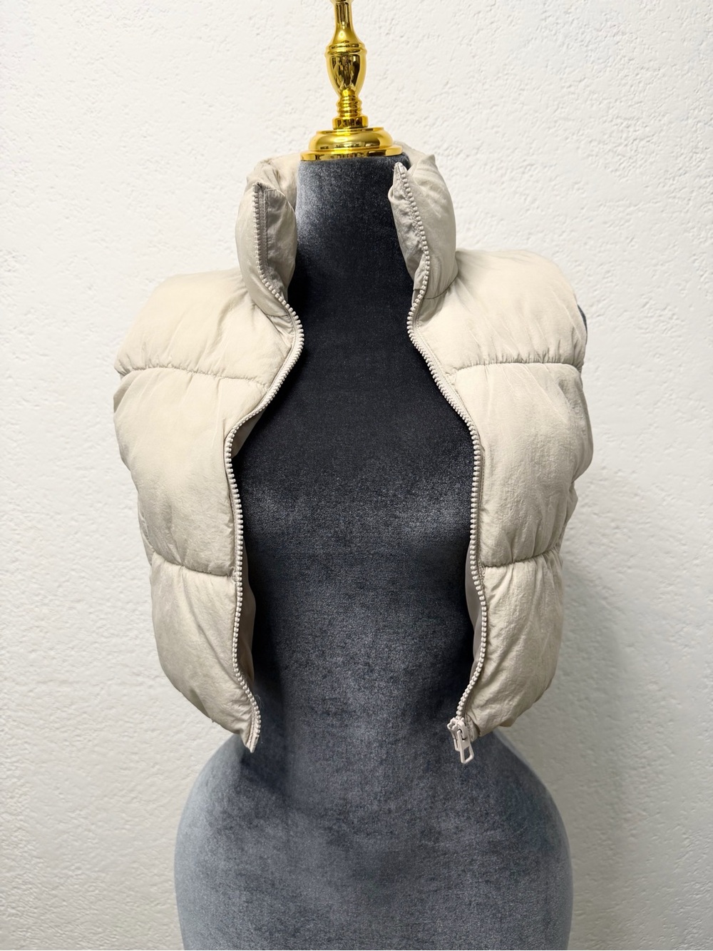 H&M Light Cream Puffer Vest